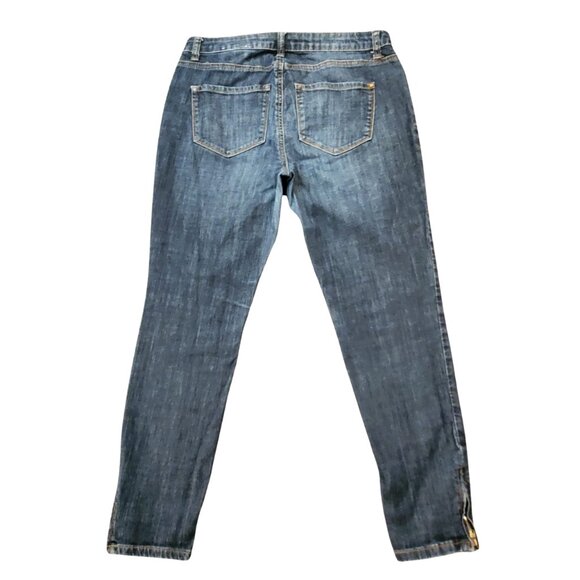RW&CO Clara Premium Denim Jeans Women Size 28 Slim Fit Ankle Zippers - Picture 2 of 14